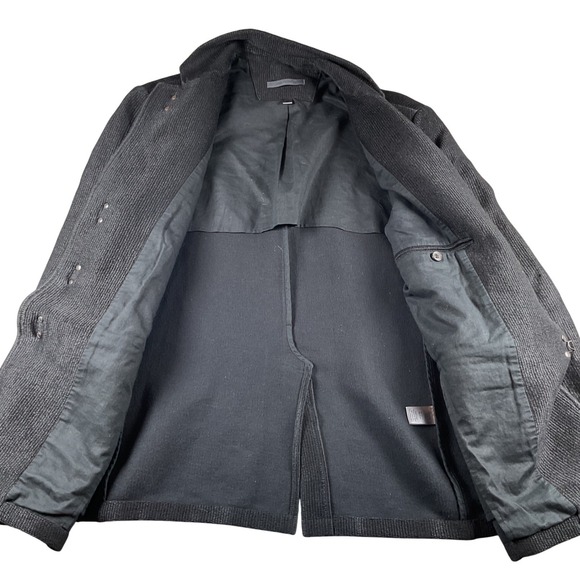 John Varvatos Mens Black Corded Blazer Jacket Size 50 Made in Italy 66% linen - Picture 3 of 11